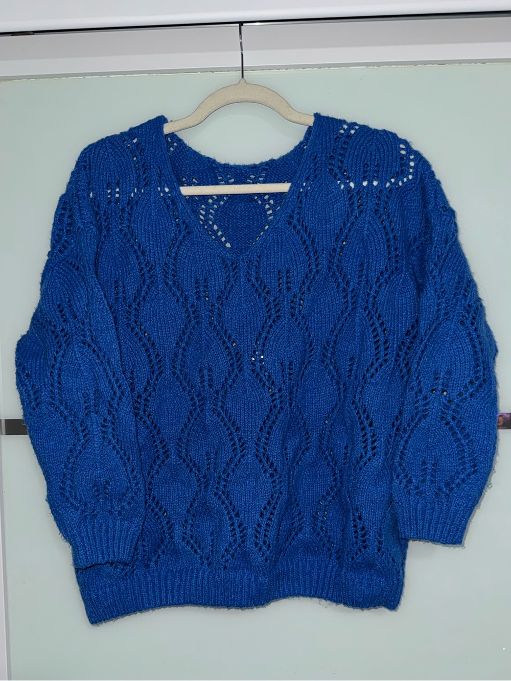 Handmade Bright Blue Sweater